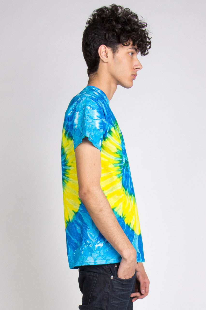 Yellow & Blue Swirl Tie Dye Shirt – Ragstock
