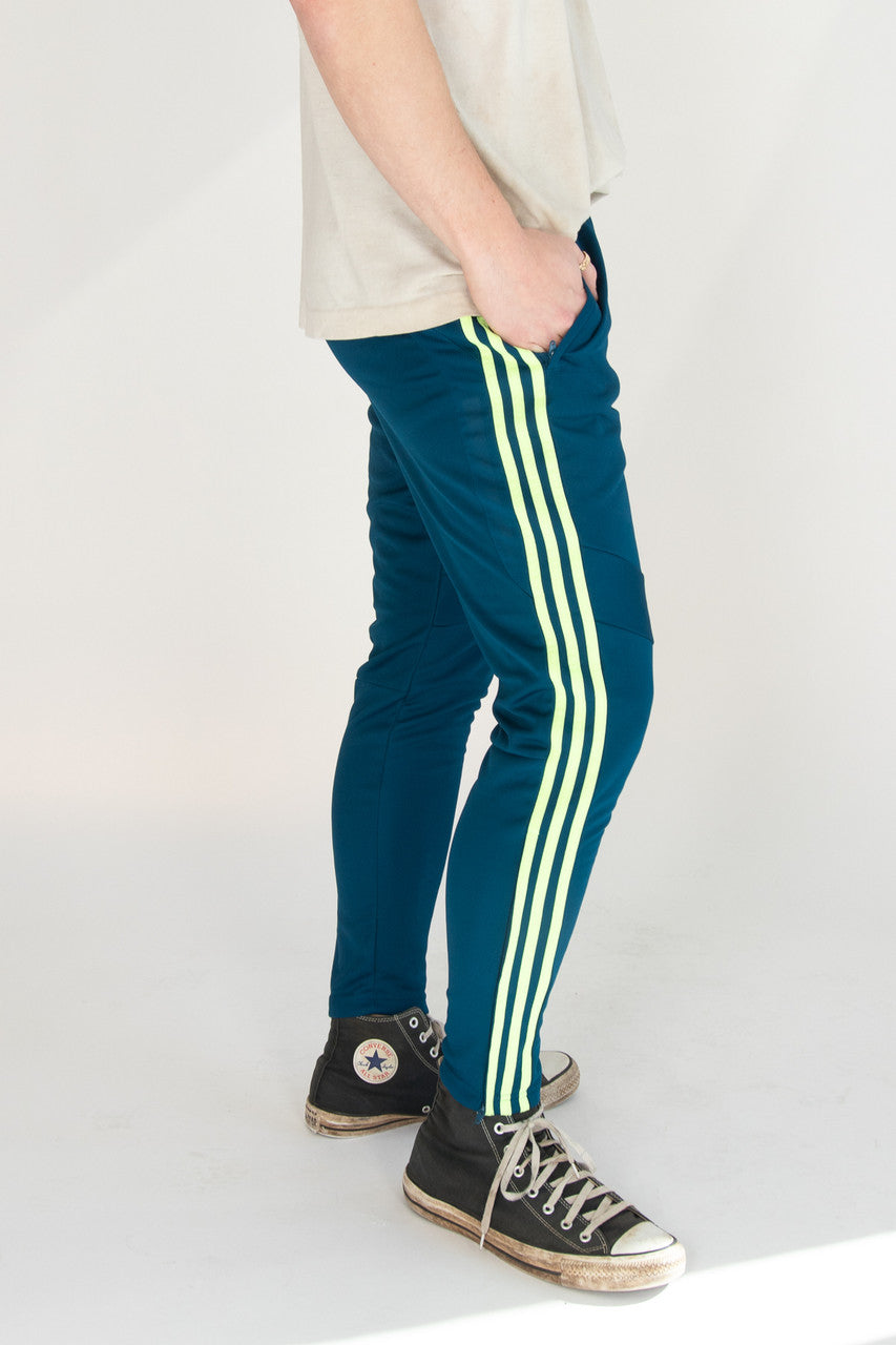 teal adidas pants