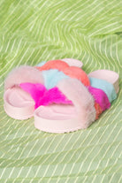 Blush Furry House Slides