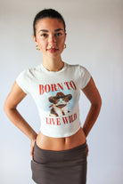 Born To Live Wild Cowboy Cat Tee