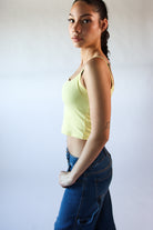 Satin Bow Tank Yellow