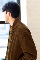 Brown Corduroy Bomber Jacket