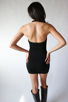 Buckle Halter Mini Dress