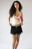 Buckle Mesh Mini Skort