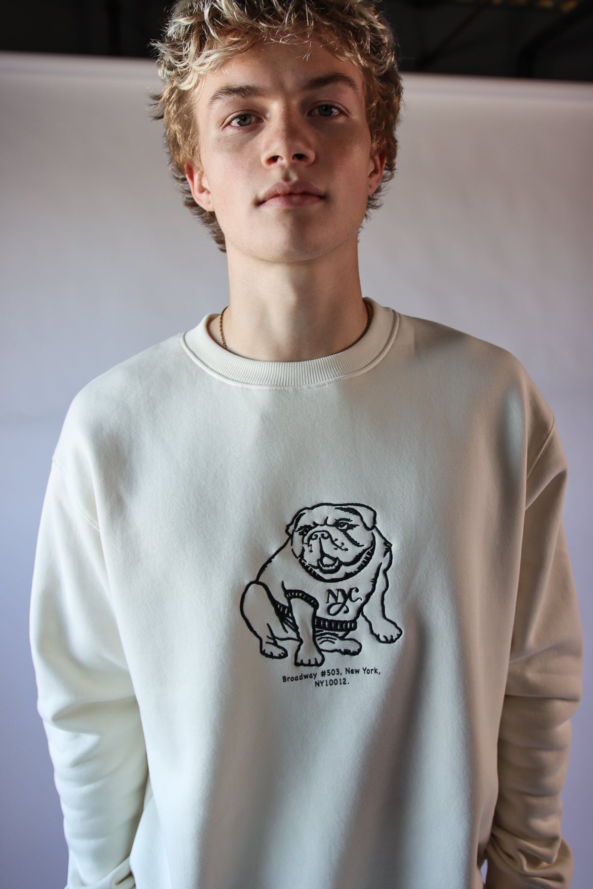 Embroidered NYC Bulldog Sweatshirt