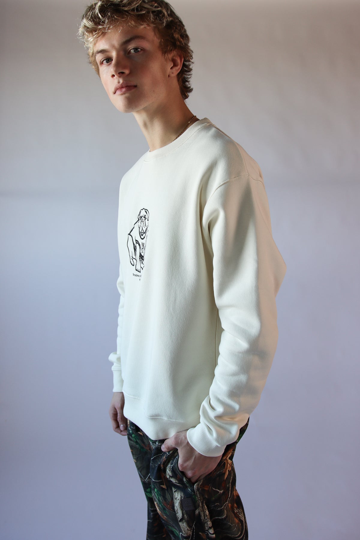 Embroidered NYC Bulldog Sweatshirt