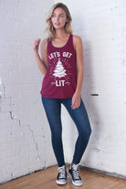 Burgundy Let's Get Lit Tank
