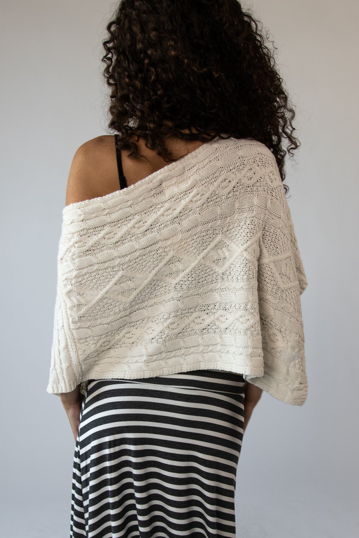 Cable Knit Poncho
