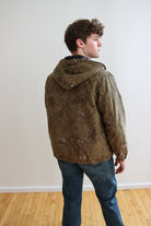 Camo Quilted Lining Zip-Up Hoodie