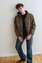Camo Quilted Lining Zip-Up Hoodie