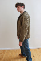 Camo Quilted Lining Zip-Up Hoodie