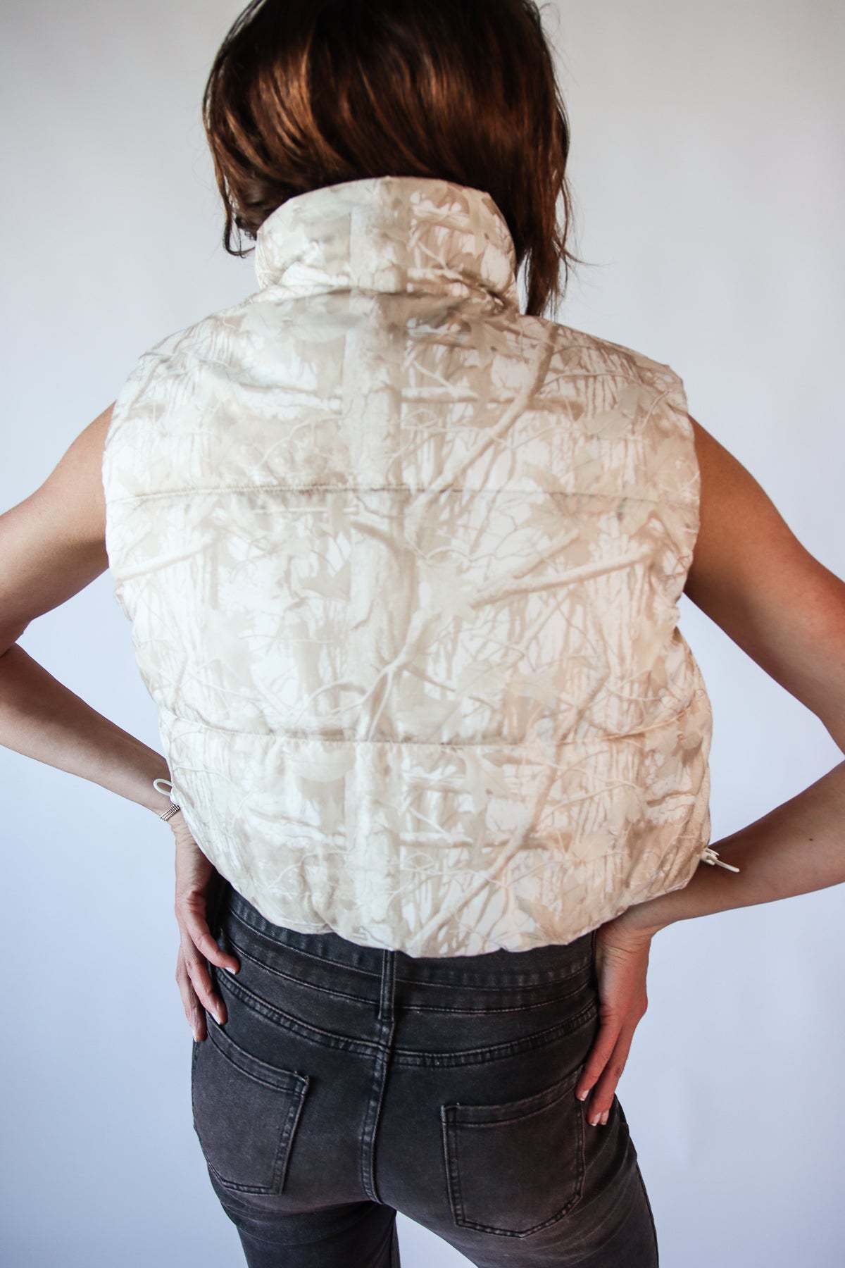 Reversible Woodland Camo Puffer Vest