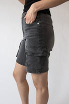 Stretch Denim Cargo Jorts