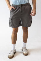 Drawstring Twill Cargo Shorts