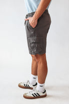 Drawstring Twill Cargo Shorts
