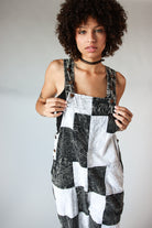 Checkered Patchwork Overalls
