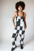 Checkered Patchwork Overalls