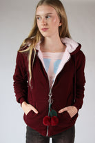 Cherry Charm Sherpa Lined Hoodie