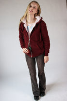 Cherry Charm Sherpa Lined Hoodie