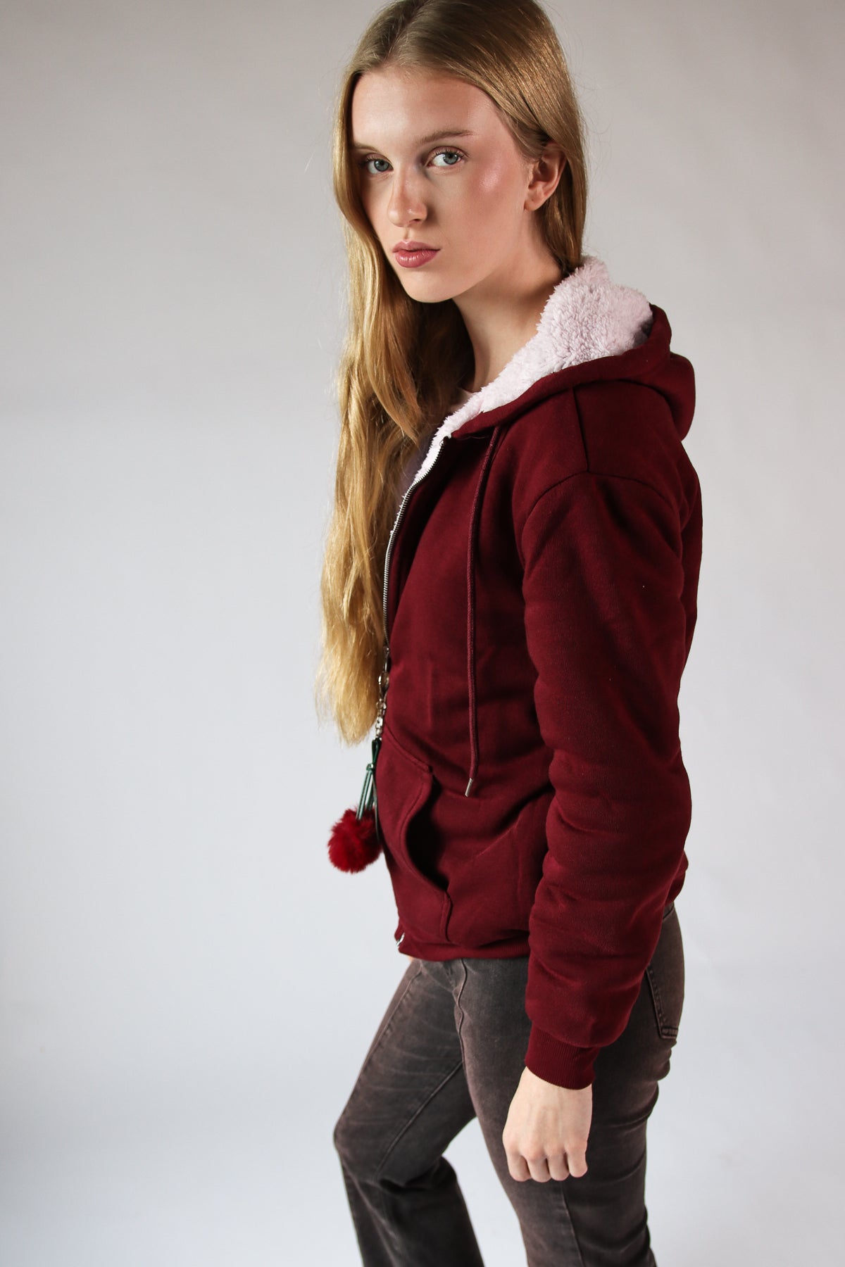 Cherry Charm Sherpa Lined Hoodie