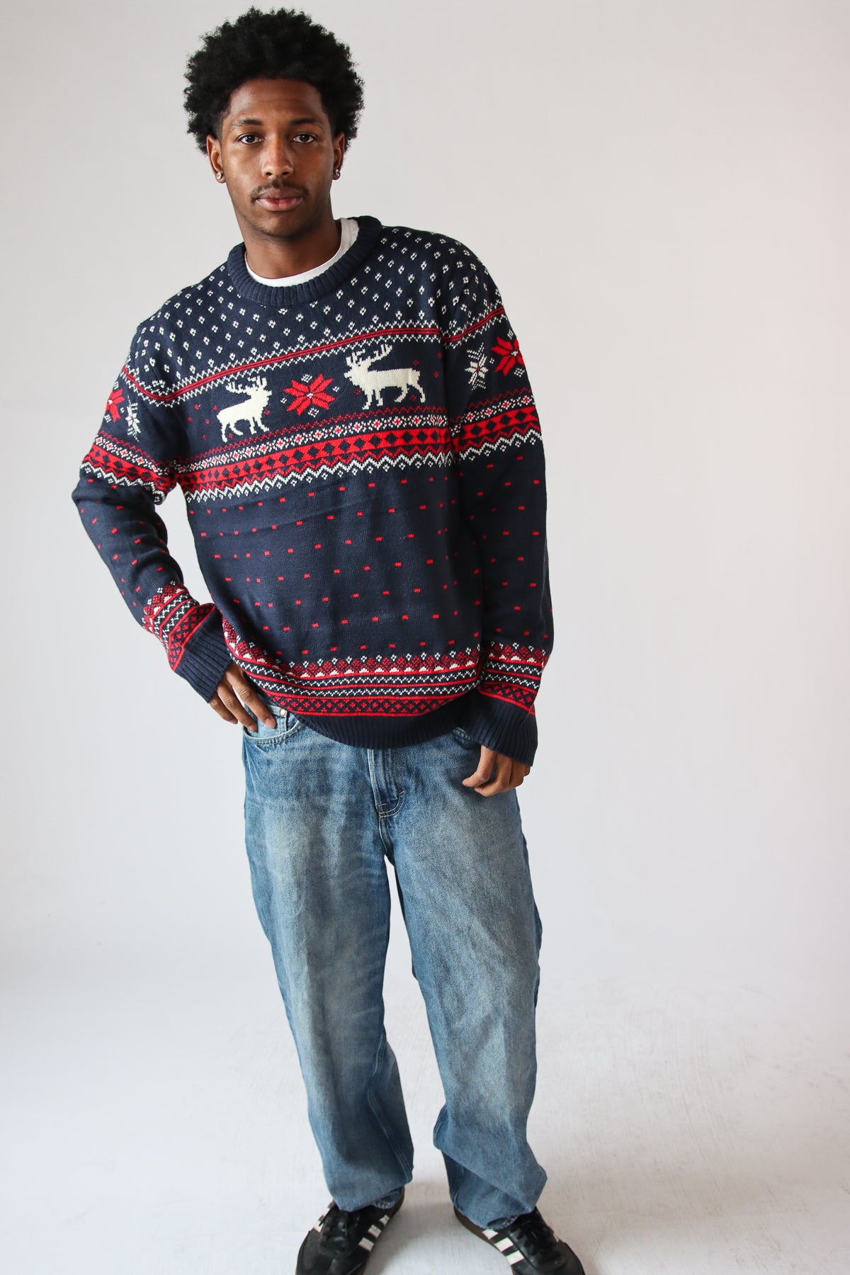 Christmas Moose Fair Isle Sweater