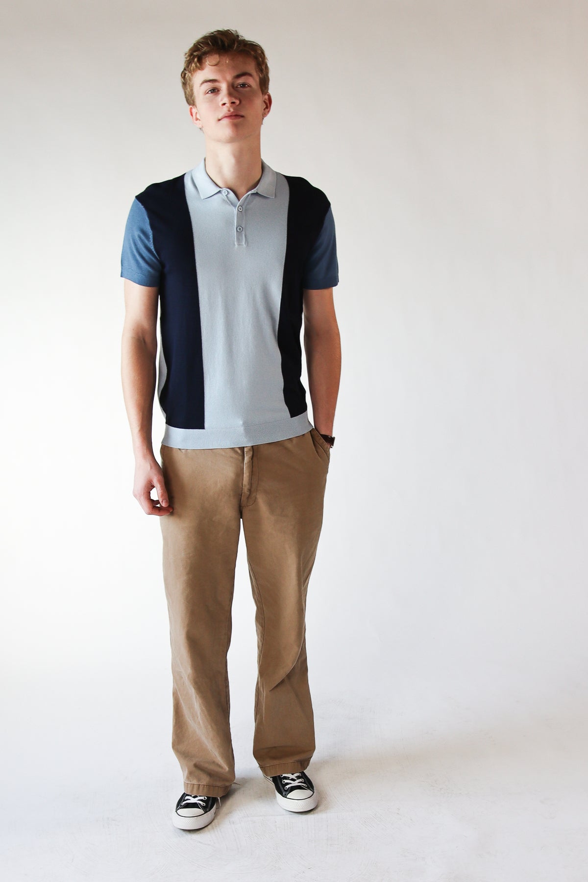 Colorblock Sleeve Stripe Polo