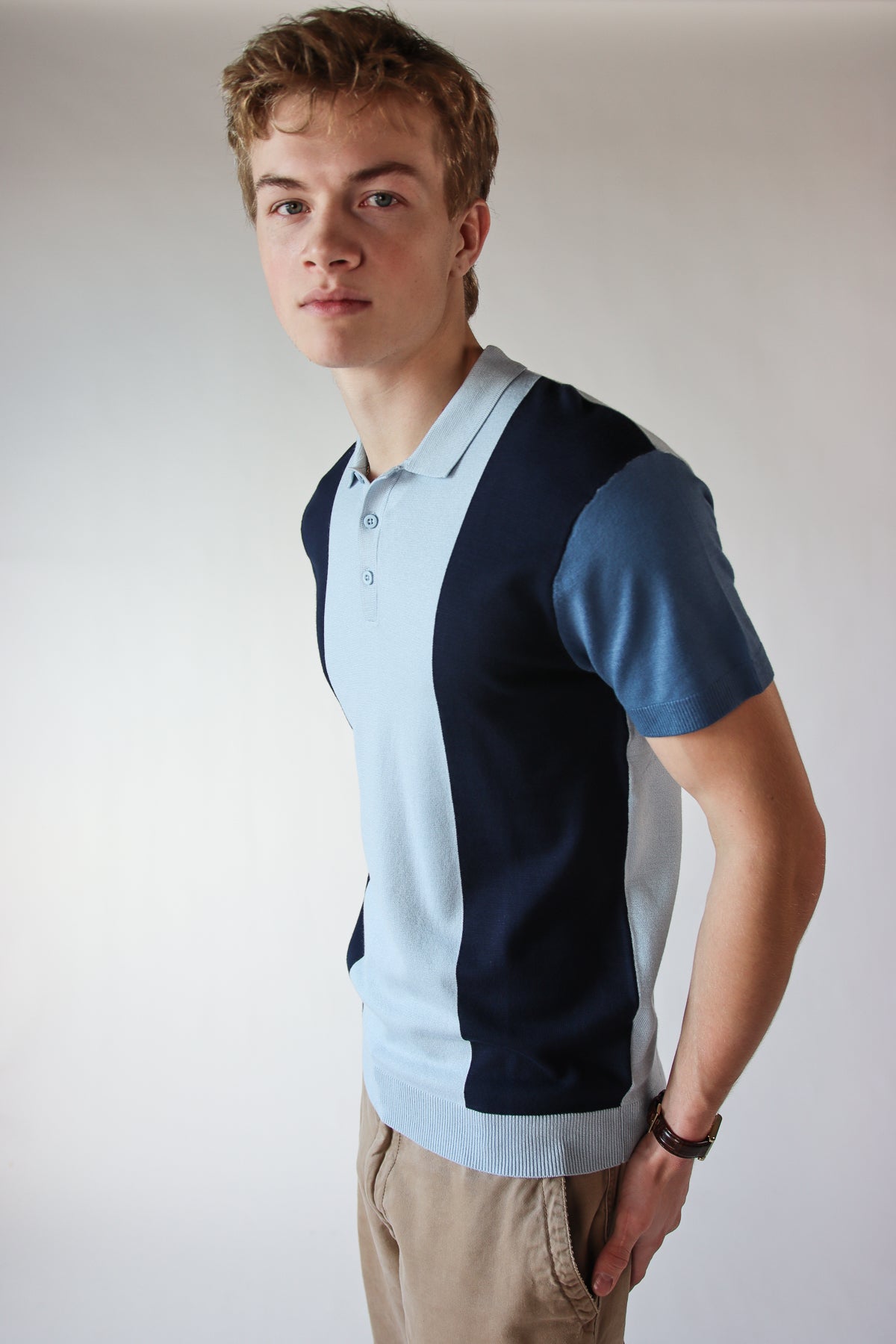 Colorblock Sleeve Stripe Polo