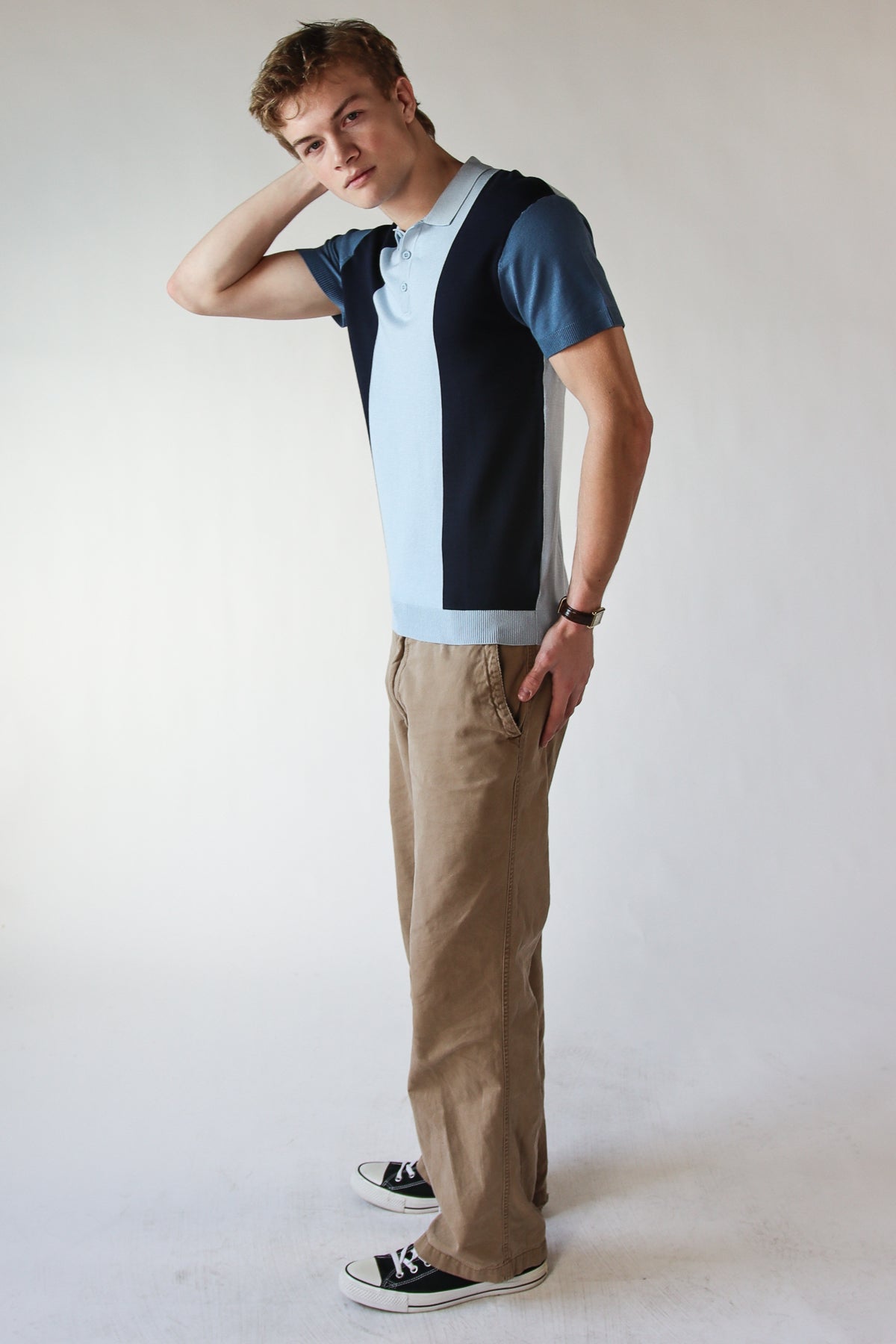 Colorblock Sleeve Stripe Polo