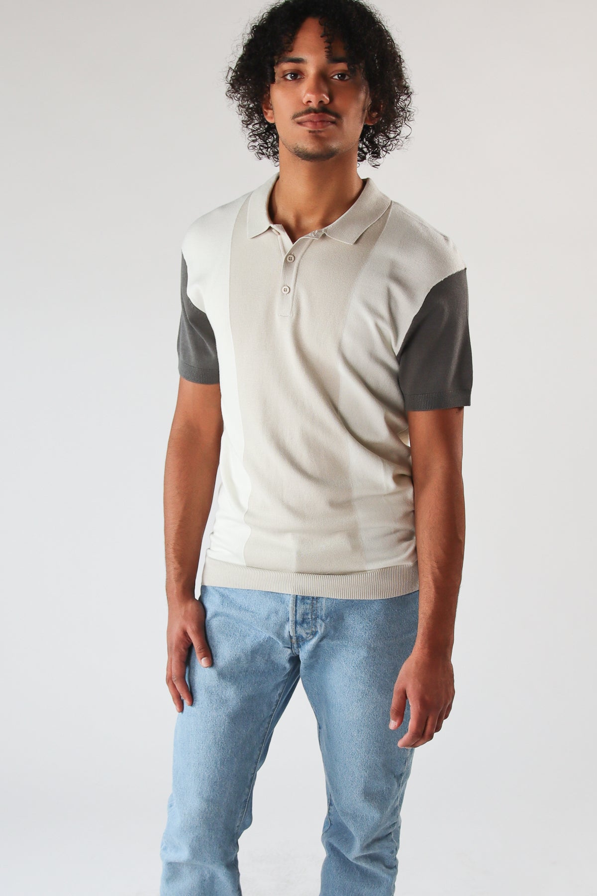 Colorblock Sleeve Stripe Polo