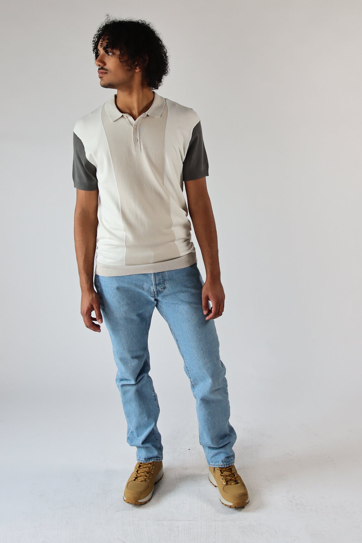 Colorblock Sleeve Stripe Polo