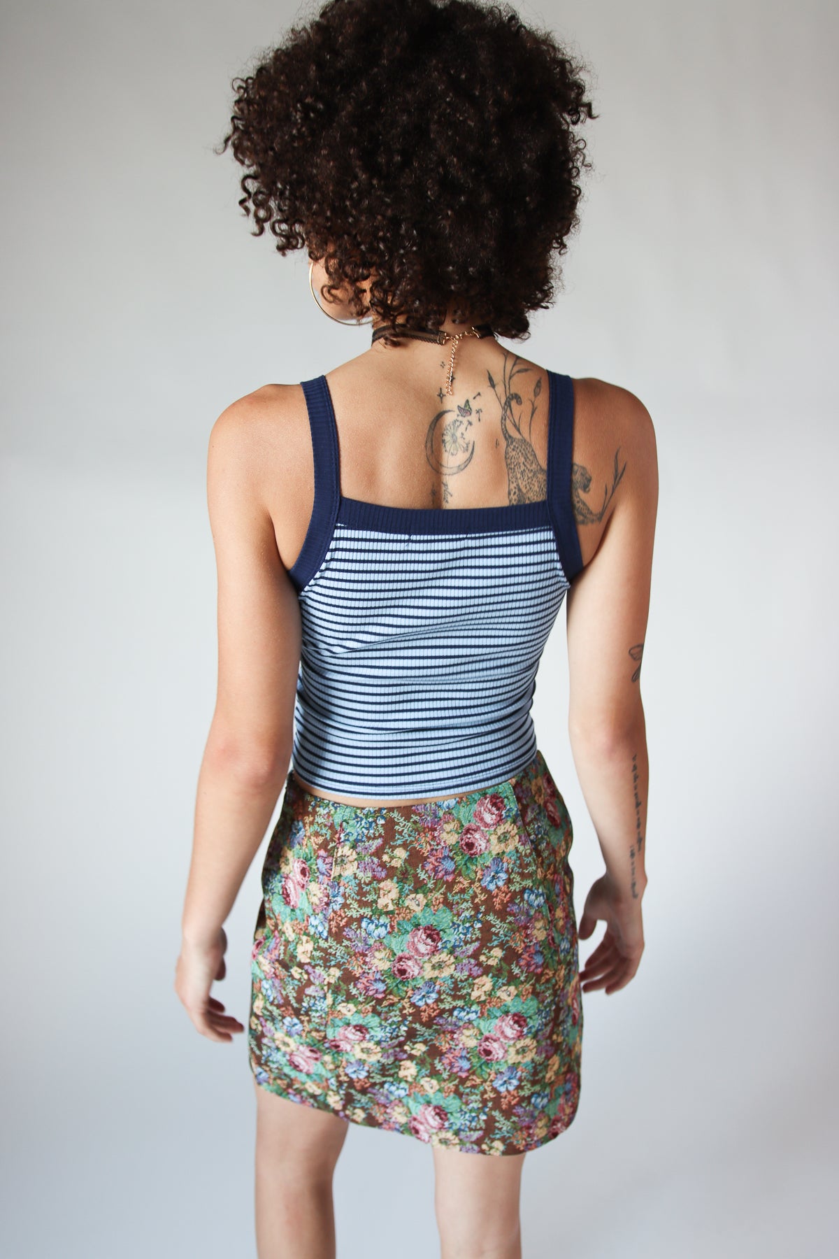 Contrast Trim Striped Tank