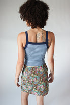 Contrast Trim Striped Tank