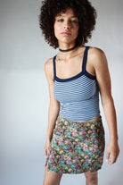 Contrast Trim Striped Tank