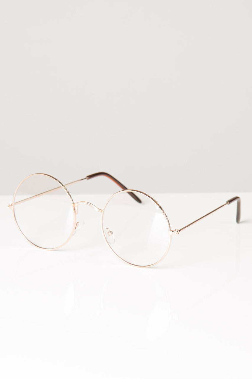 Large Round Clear Sunglasses