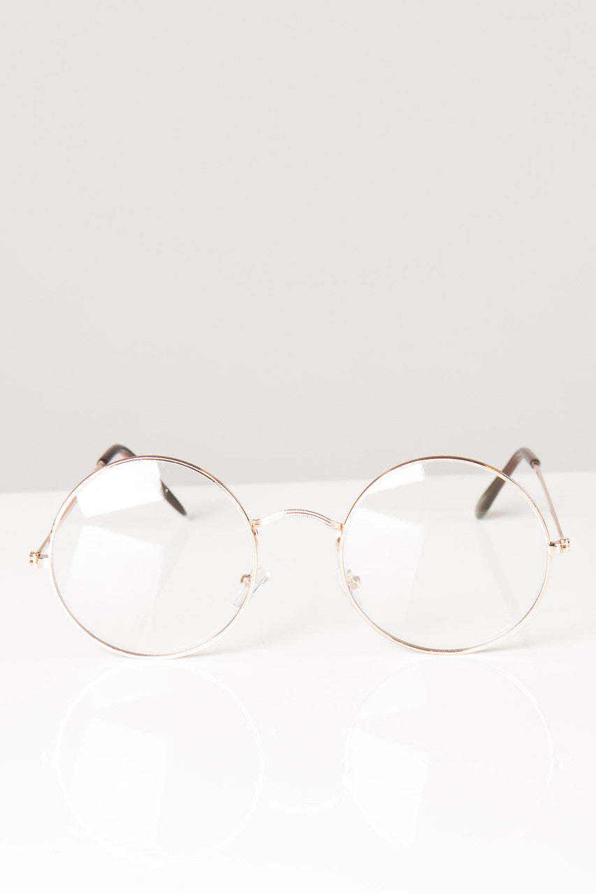 Large Round Clear Sunglasses