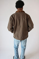 Corduroy Collar Canvas Jacket