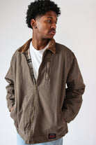 Corduroy Collar Canvas Jacket