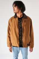 Corduroy Collar Canvas Jacket