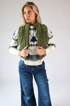Corduroy Puffer Vest Olive