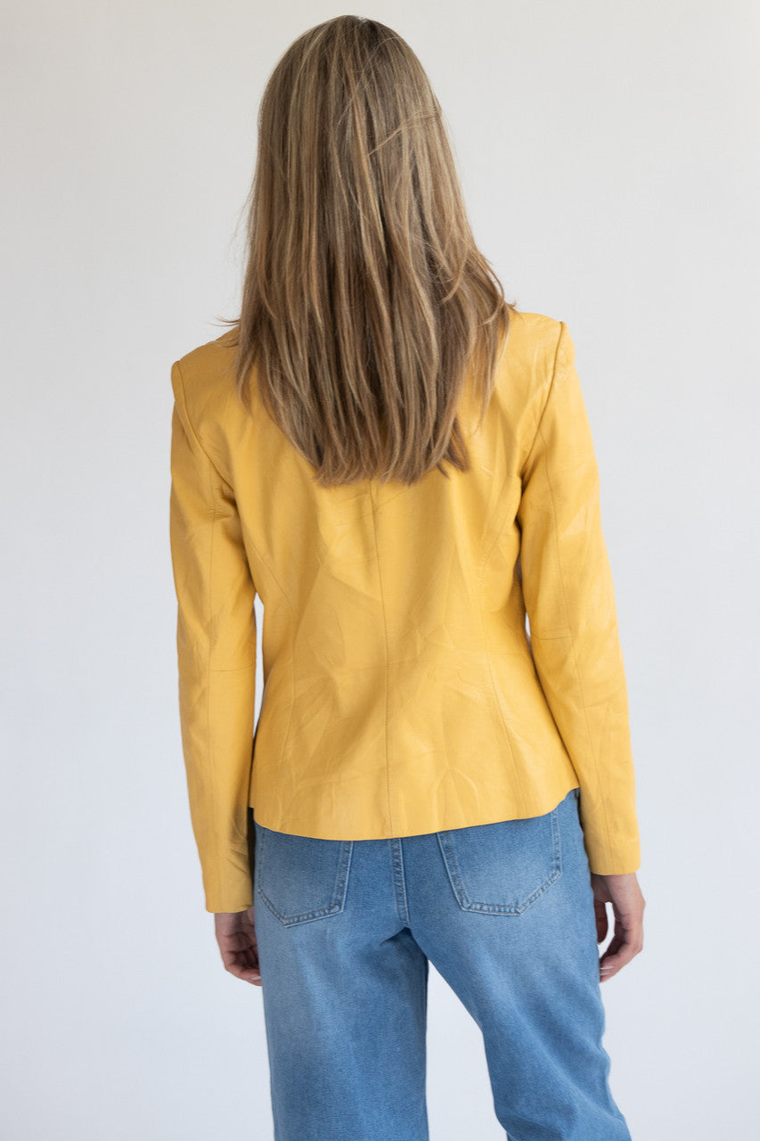 Vintage Ann Taylor Double Zip Leather Jacket