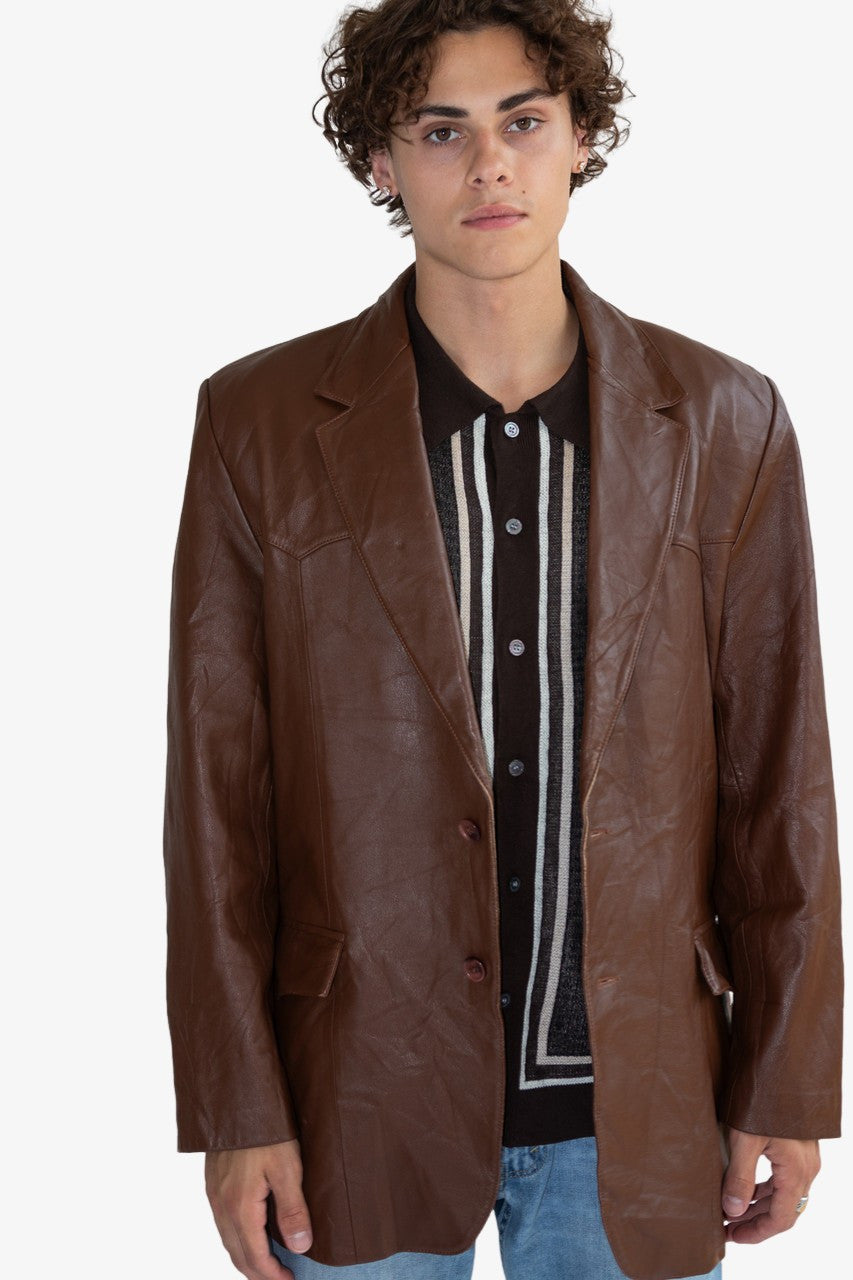 Vintage Scully Brown Leather Jacket (1980s)