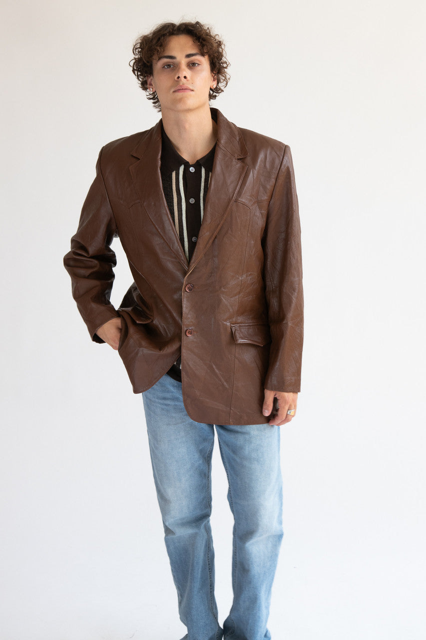 Vintage Scully Brown Leather Jacket (1980s)
