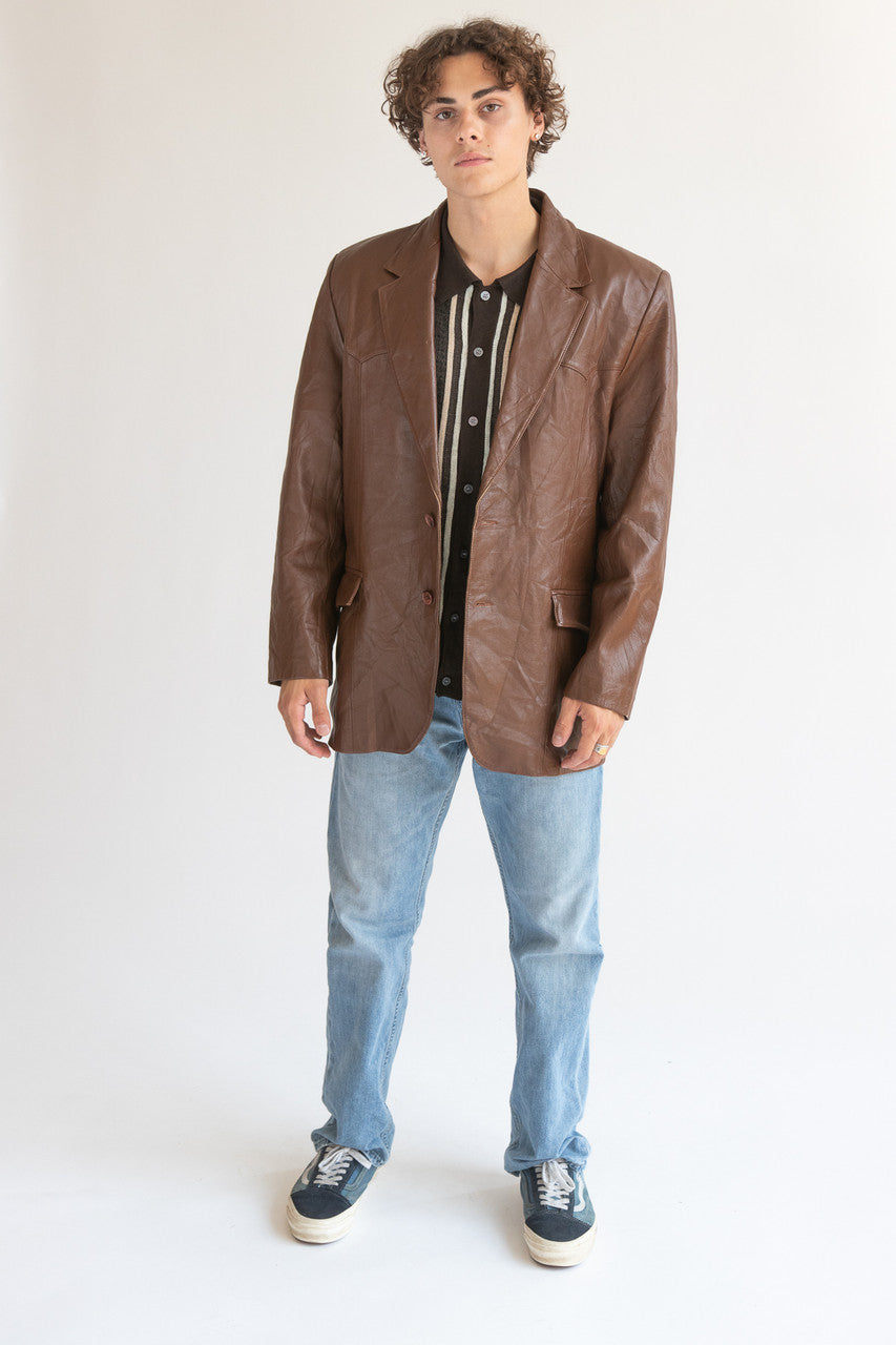Vintage Scully Brown Leather Jacket (1980s)