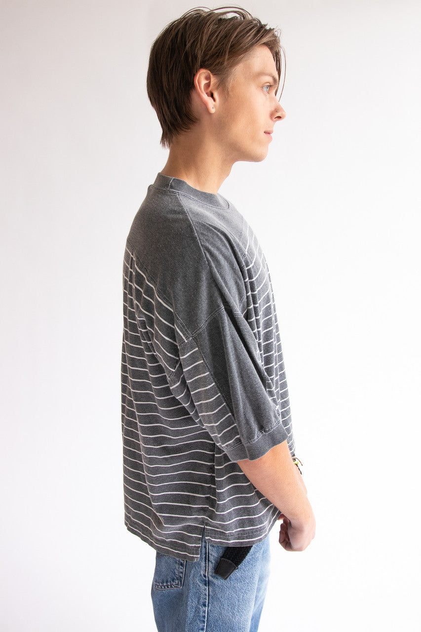 Vintage Gray Striped Ocean Pacific T-Shirt (1990s)