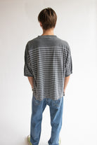 Vintage Gray Striped Ocean Pacific T-Shirt (1990s)