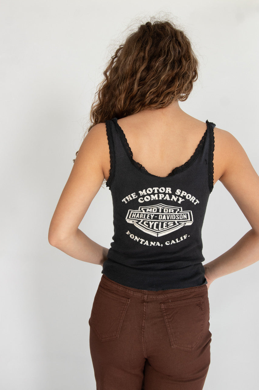 Vintage Fontana Harley Davidson Lace Tank (1980s)