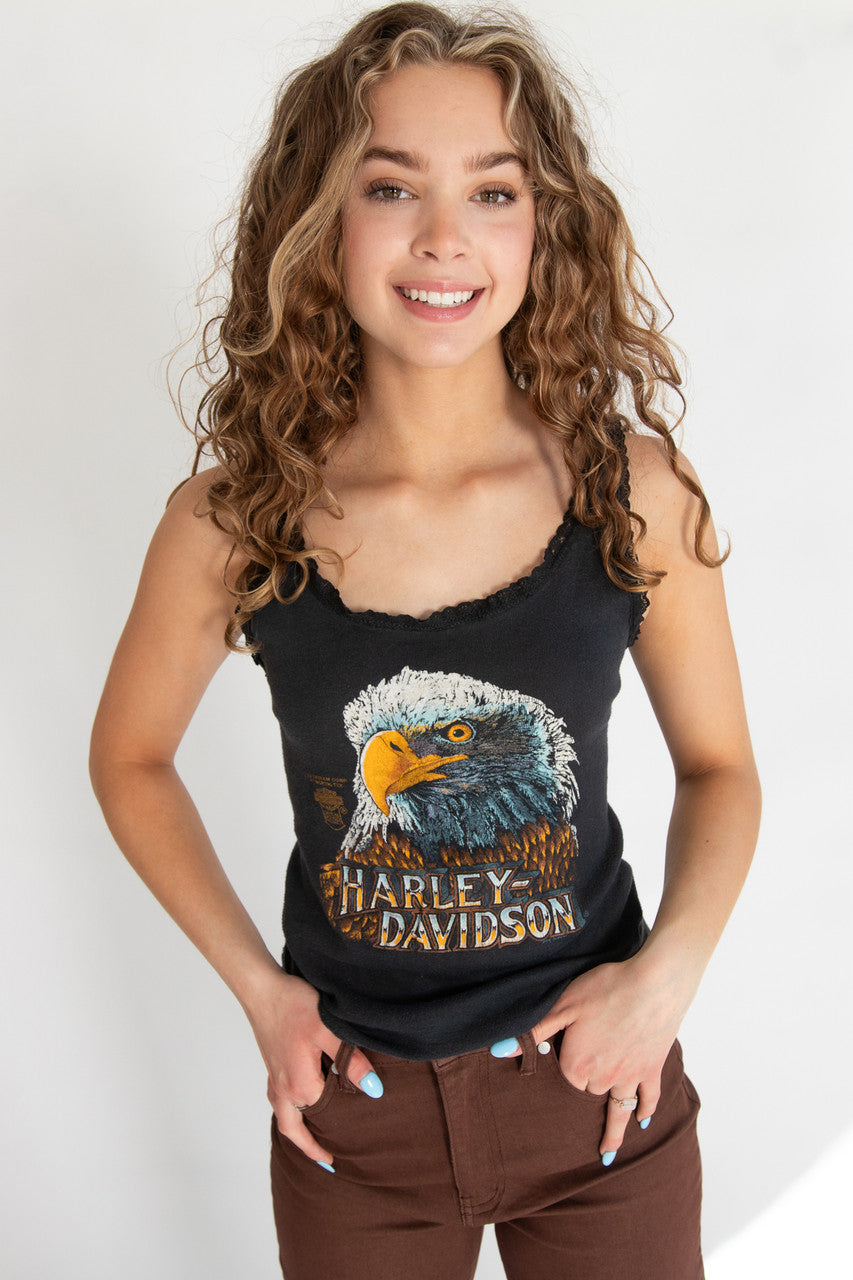 Vintage Fontana Harley Davidson Lace Tank (1980s)
