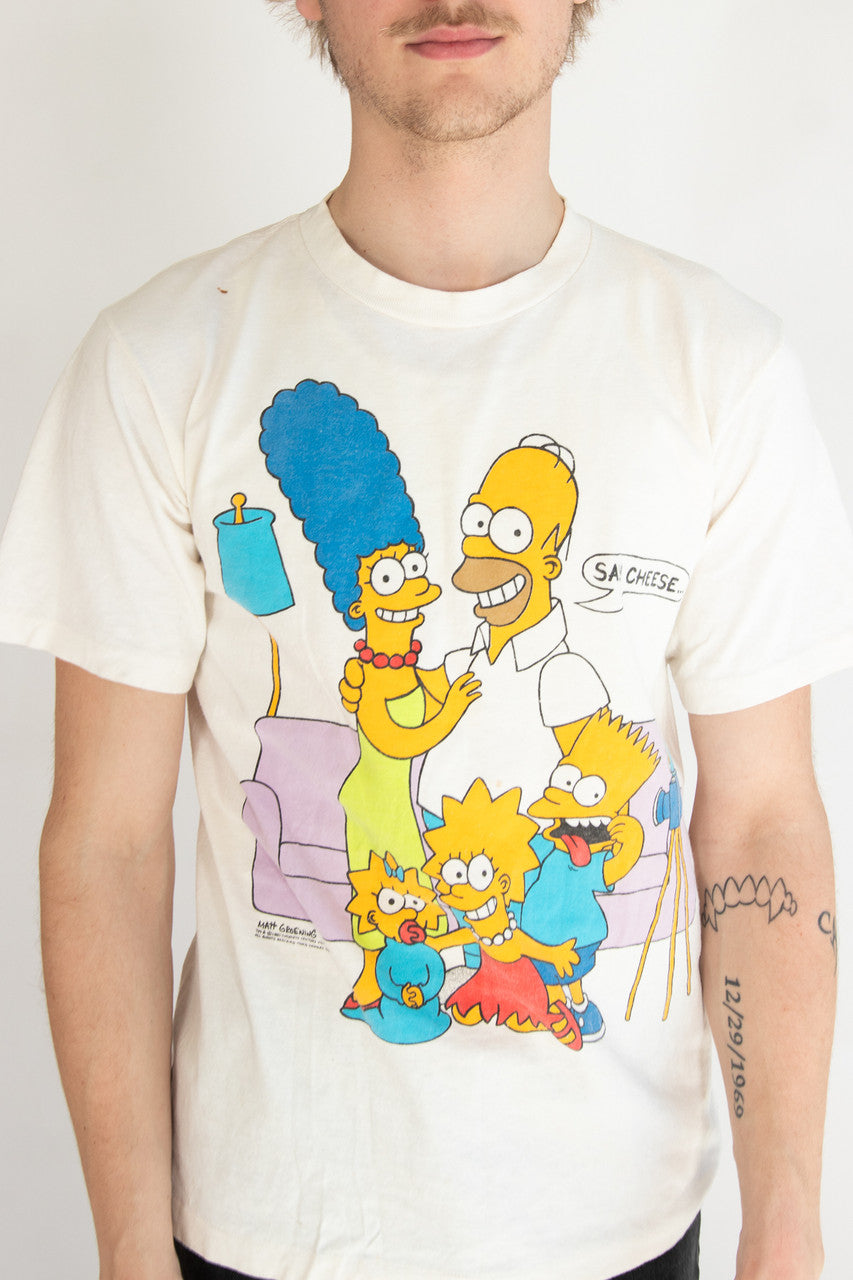 Vintage The Simpsons Portrait Say Cheese T-Shirt (1989) – Ragstock