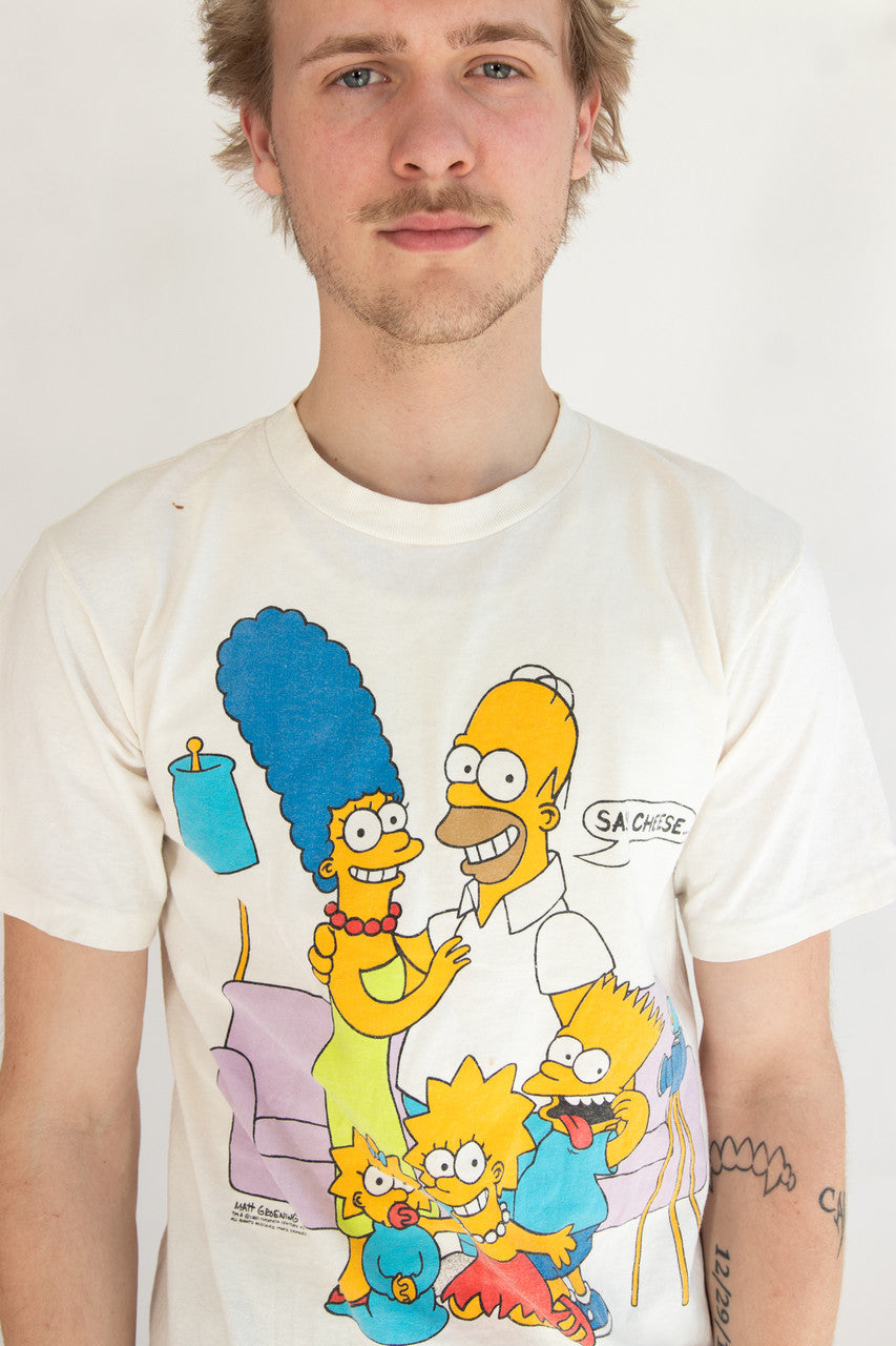 Vintage The Simpsons Portrait Say Cheese T-Shirt (1989)