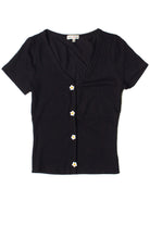 Daisy Button Ribbed Tee